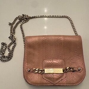 Jimmy Choo Rose Pink snake Crossbody Bag